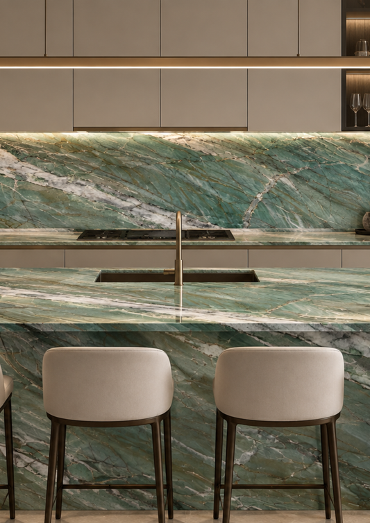 Backsplash & Kitchen Island